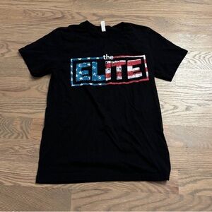 AEW Wrestling The Elite Black Logo Graphic Tee